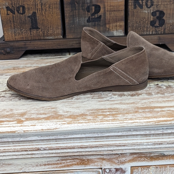 Franco Sorto Suede Slip-on Loafer Taupe Size 8 - Picture 5 of 8